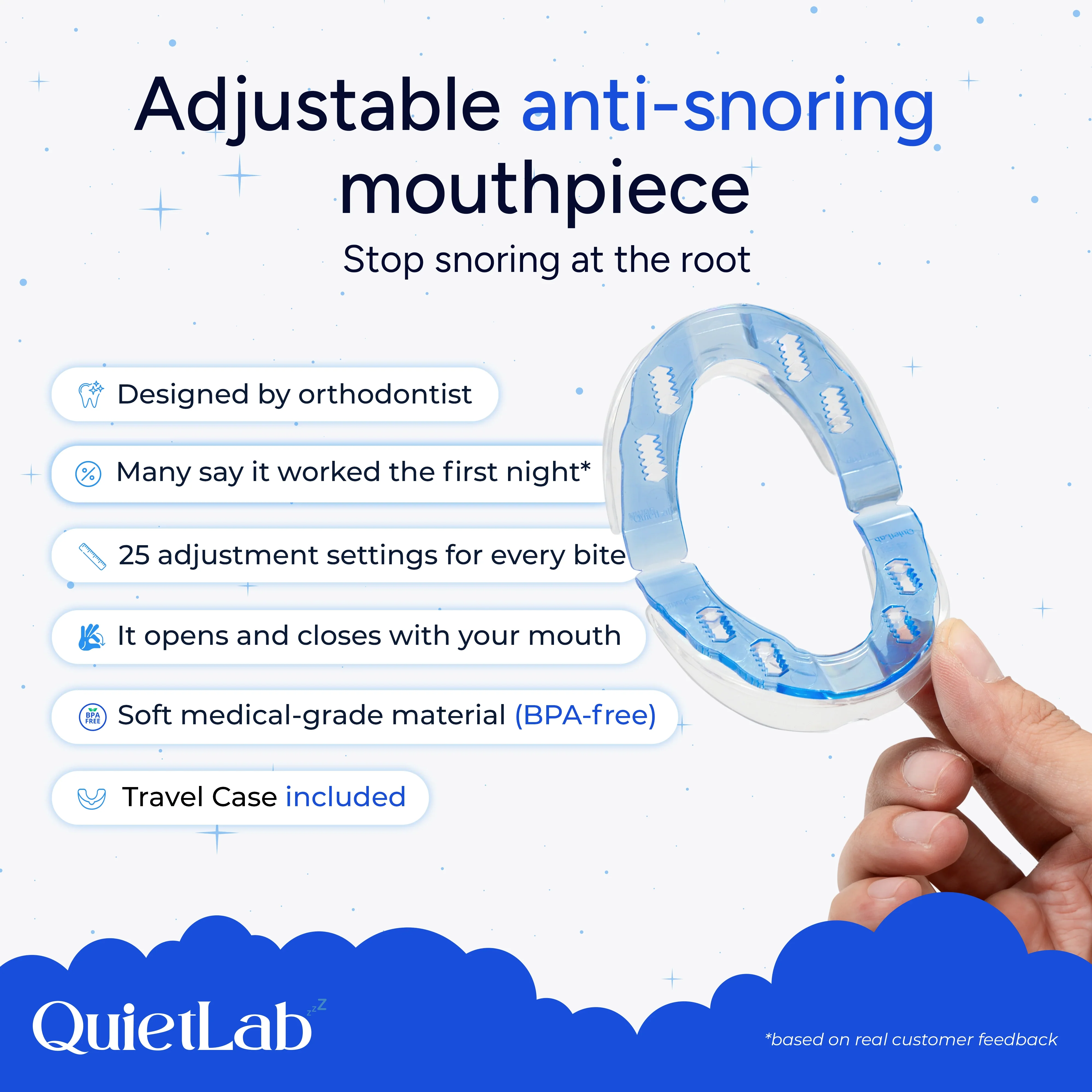 Premium QuietLab Plus Adjustable Anti-Snoring Mouthpiece - Image 4